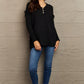 Ninexis Buttoned Dropped Shoulder Raw Hem Pullover Sweater