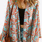 Printed Open Front Duster Cardigan