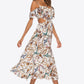 Printed Cutout Cold-Shoulder Dress