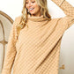 Checkered Round Neck Thumbhole Long Sleeve Top