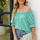 Short Flounce Sleeve Top