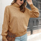 Cable-Knit Turtleneck Sweater