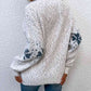 Four Leaf Clover Mock Neck Sweater