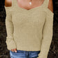 Long Sleeve Cold Shoulder Sweater