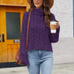 Turtleneck Cable-Knit  Long Sleeve Sweater