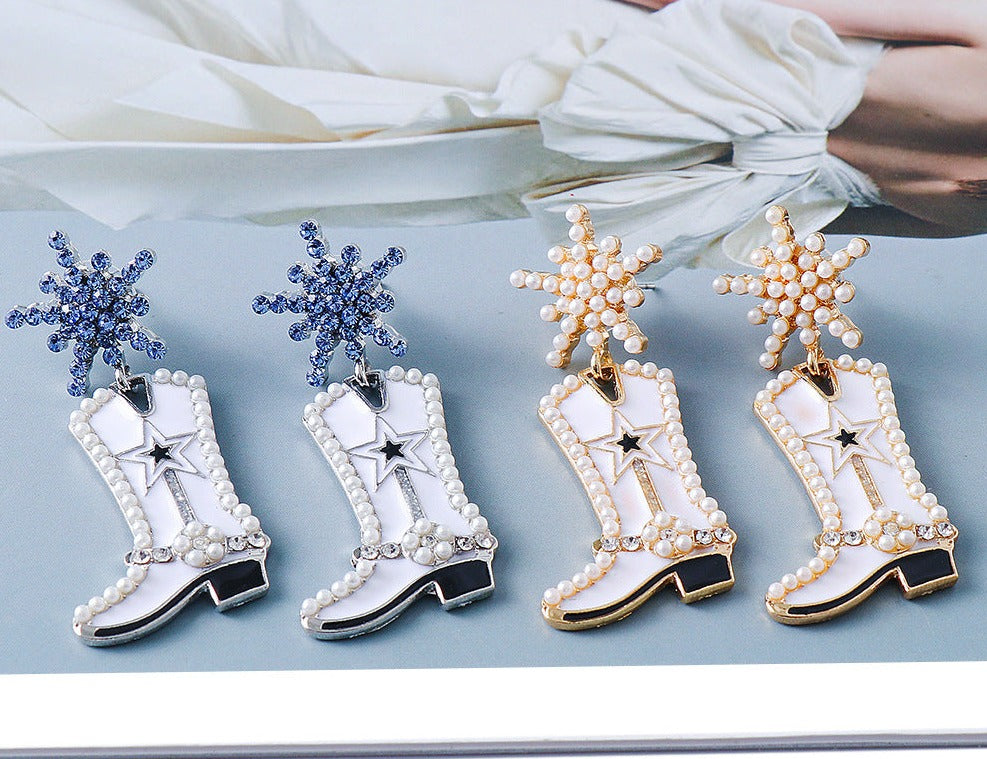 Boot Alloy Dangle Earrings