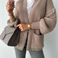 Open Front Dropped Shoulder Cardigan