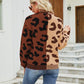 Leopard Button Up Dropped Shoulder Cardigan
