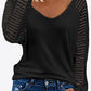 V-Neck Long Raglan Sleeve Top