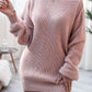 Rib-Knit Mini Sweater Dress