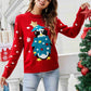 Christmas Penguin Graphic Sequin Sweater