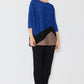 Pleated Horizontal Rib Color Block Top