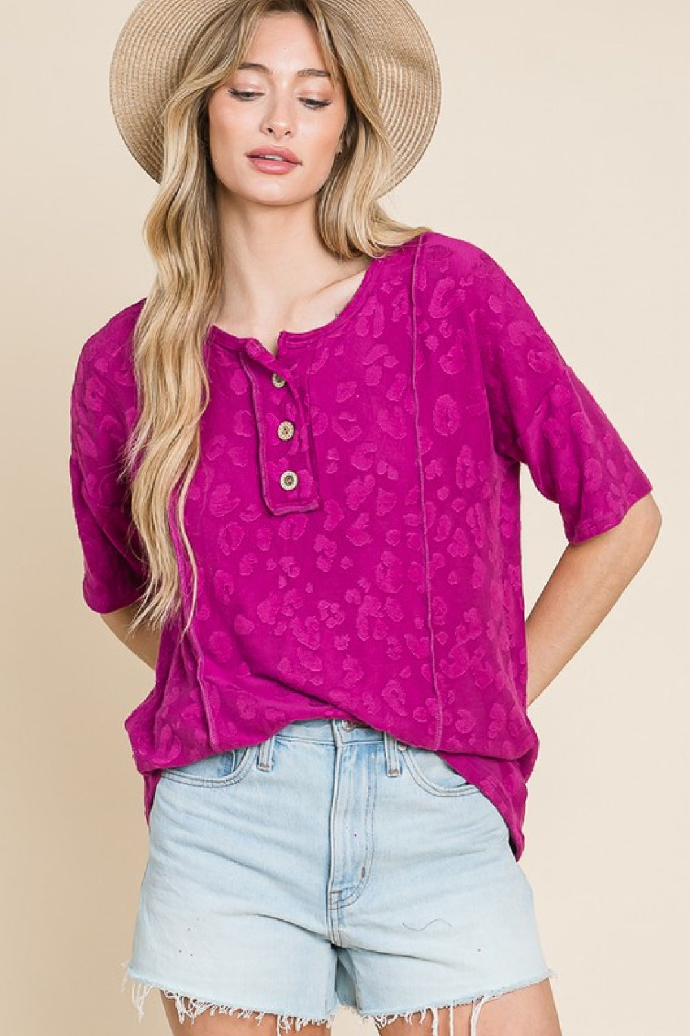 At The Fair Animal Textured Top