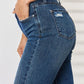 Judy Blue Mid Waist Distressed Slim Jeans