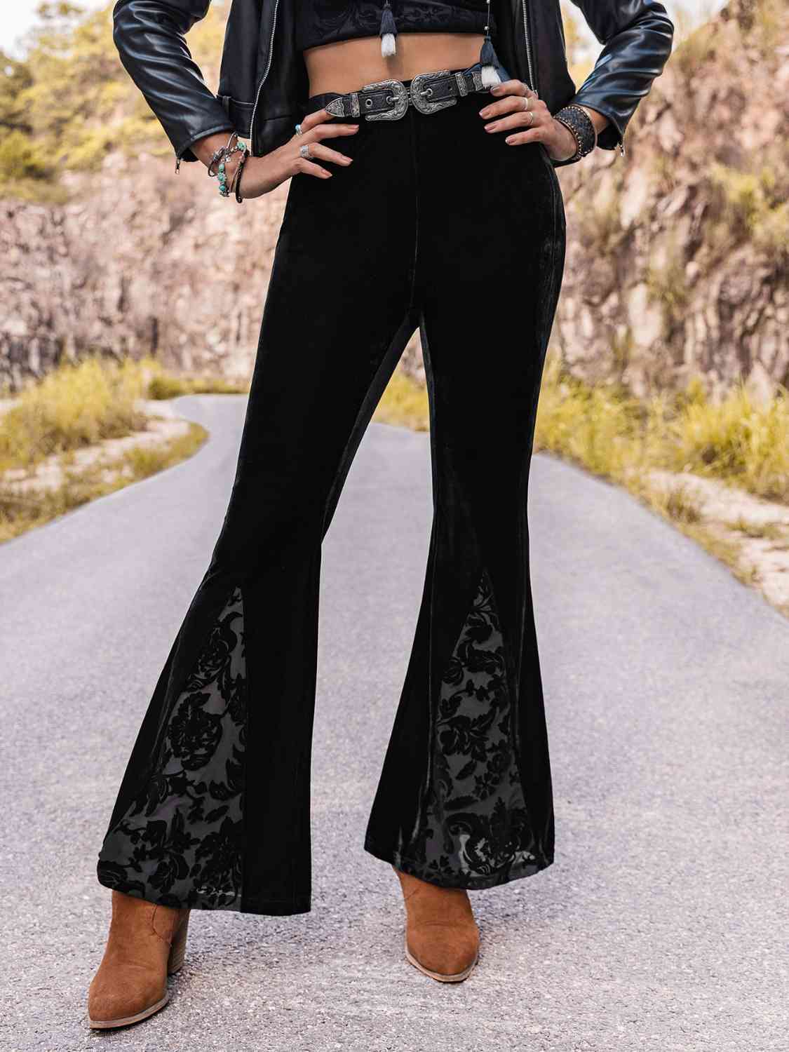 High Waist Flare Leg Pants