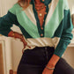 Color Block Buttoned Sweater