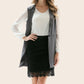 One-Button Sleeveless Longline Blazer