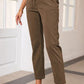 Drawstring Straight Pants with Pockets