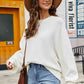 Round Neck  Long Sleeve Sweater