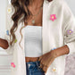 Floral Long Sleeve Open Front Cardigan