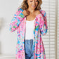 Floral Open Front Long Sleeve Cardigan