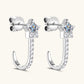 925 Sterling Silver Moissanite Star Earrings