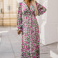 Floral Deep V Maxi Dress