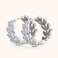 Moissanite Leaf 925 Sterling Silver Earrings