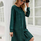 Cable-Knit Long Sleeve Sweater Dress