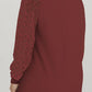 Plus Size Waffle-Knit Sequin Nutcracker Lace Detail Sweatshirt