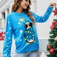 Christmas Penguin Graphic Sequin Sweater