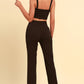 Chain Detail Cropped Cami and Straight Leg Pants Set