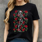 Skeleton & Rose Graphic Cotton Tee