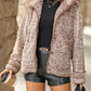 Fuzzy Pocketed Button Up Jacket