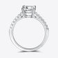 1.21 Carat Moissanite 925 Sterling Silver Side Stone Ring