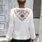 Lace Detail Cutout Long Sleeve Pullover Sweater