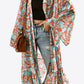 Printed Open Front Duster Cardigan