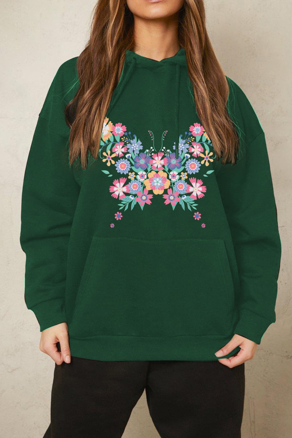 Floral Butterfly Graphic Hoodie