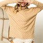 Checkered Round Neck Thumbhole Long Sleeve Top