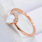 18K Rose Gold-Plated Pear Shape Natural Moonstone Ring