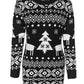 Christmas Element Round Neck Mini Sweater Dress