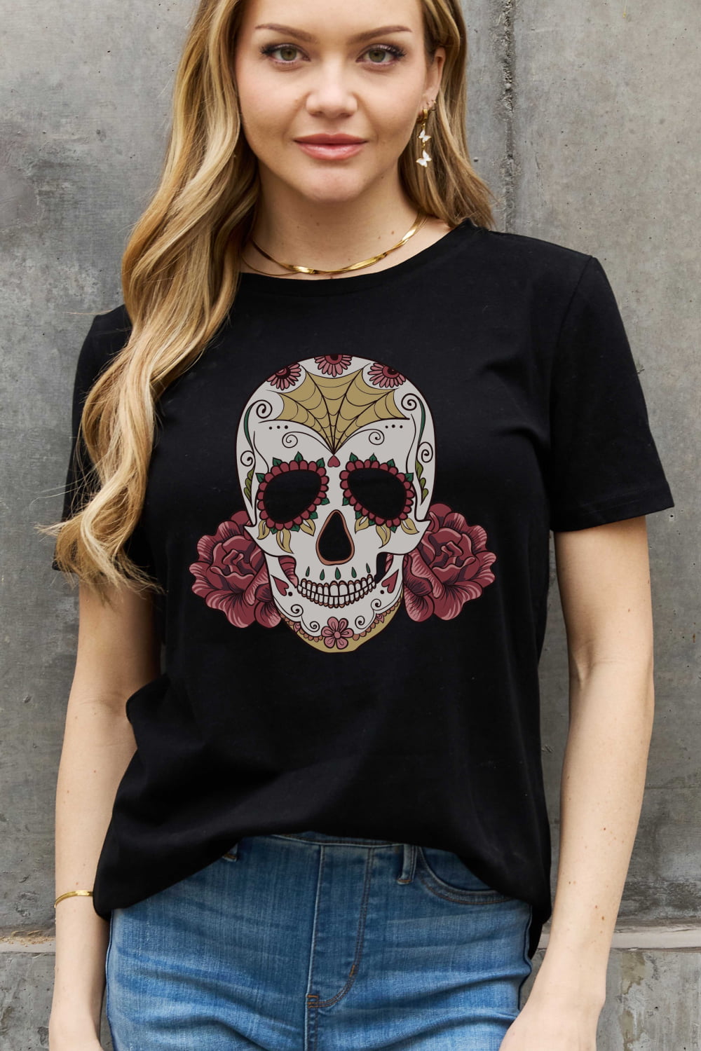 Skull Graphic Cotton Tee