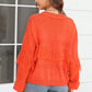 Fringe Trim Open Front Cardigan