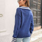 Johnny Collar Drop Shoulder Sweater