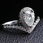 2 Carat Moissanite Teardrop Ring