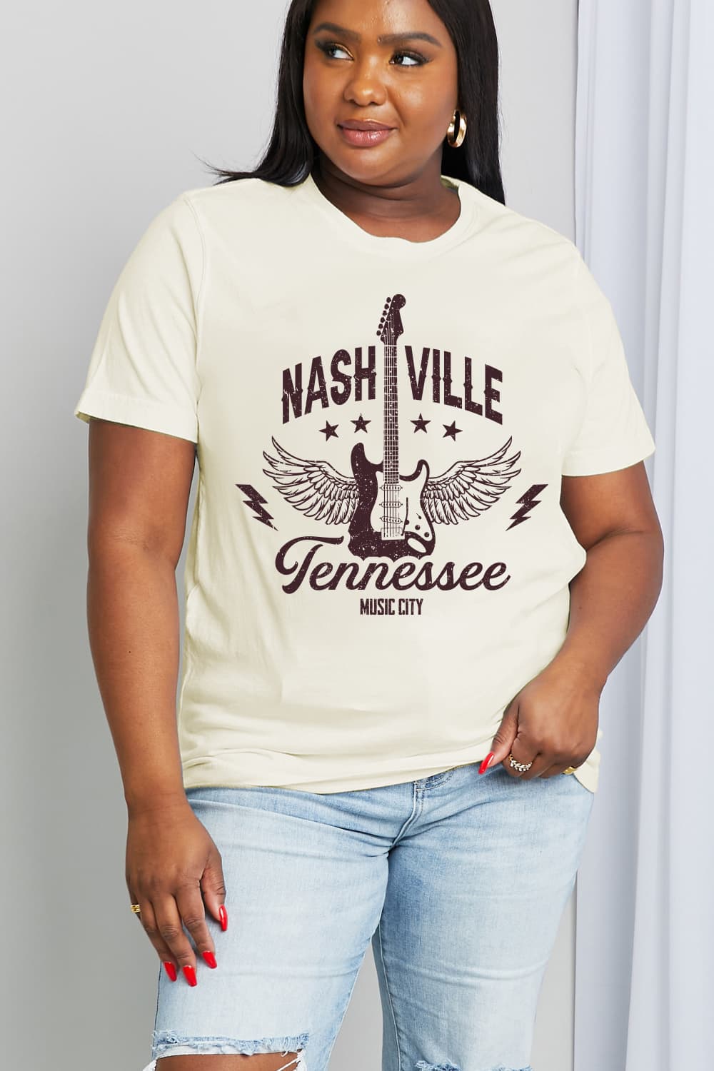 NASHVILLE TENNESSEE MUSIC CITY Graphic Cotton Tee