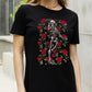 Skeleton & Rose Graphic Cotton Tee