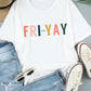 Letter Graphic Cuffed Tee