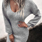 Ribbed Long Sleeve Sweater Dress