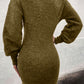 Ribbed Long Sleeve Sweater Dress